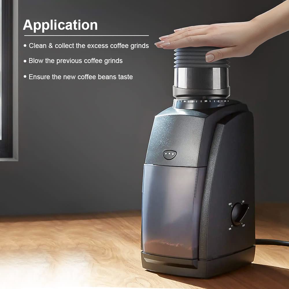 CAFEMASY Single Dose Hopper with Silicone Bellow and Aluminum Lid Coffee Grinder Cleaning Accessories Tools
