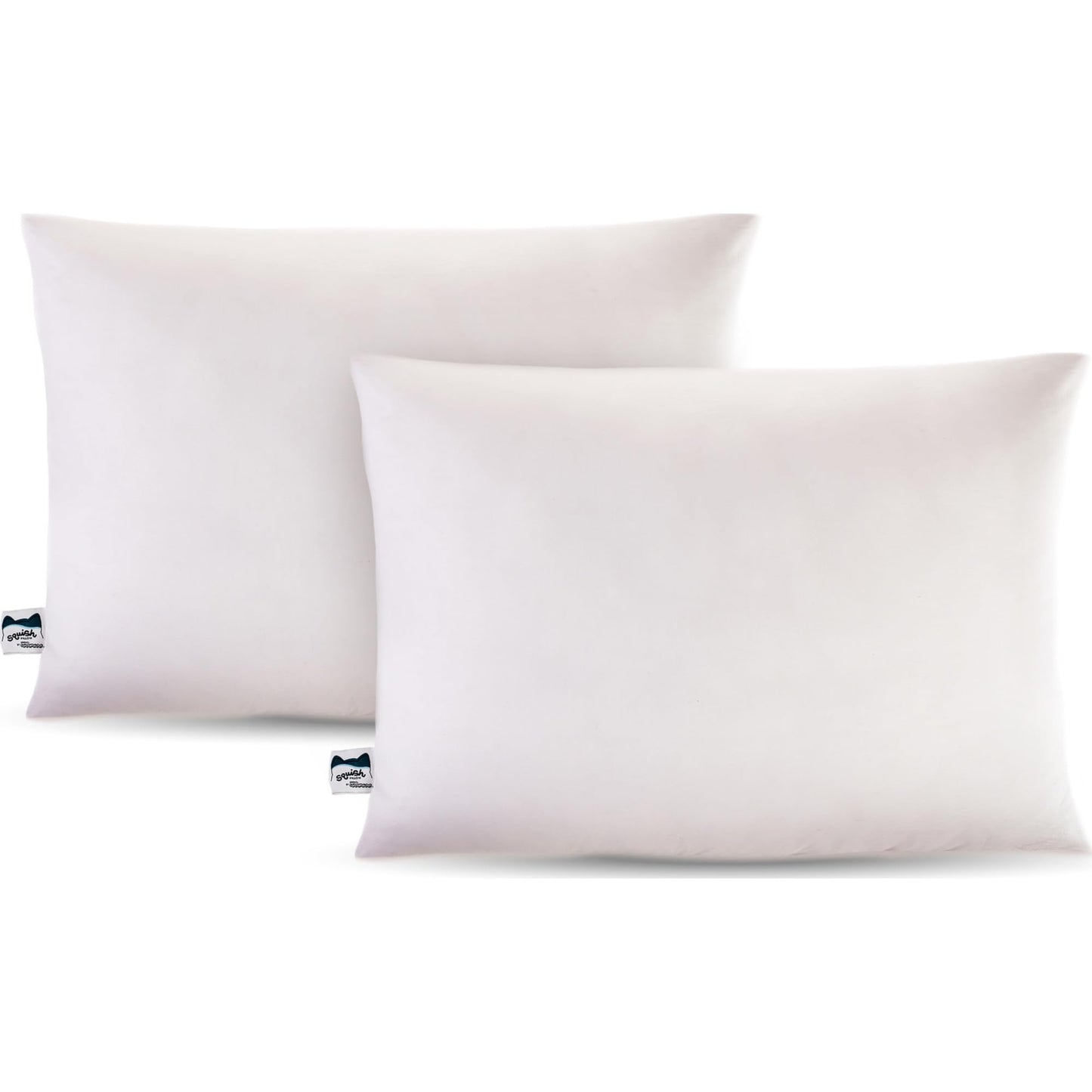 SquishPillow by Original Squishmallows - Standard Size Firm Density Bed Pillow and Ultra Soft Pillowcase Cover, 2 Pack