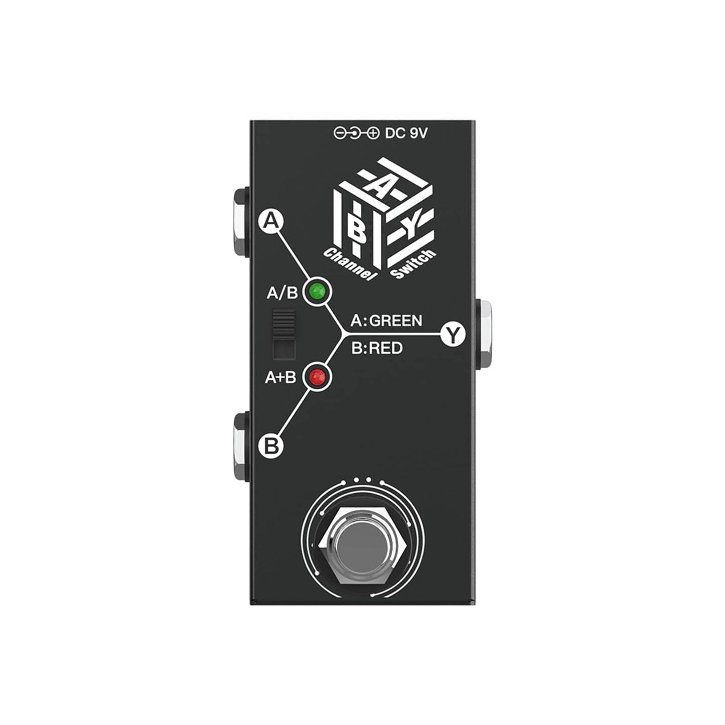 RUSUO Guitar Pedals ABY Box Line Selector AB Switch Mini Guitar Effect Pedal Bidirectional Transmission Metal Casing Anti-Slip Support A/B or A and B Modes