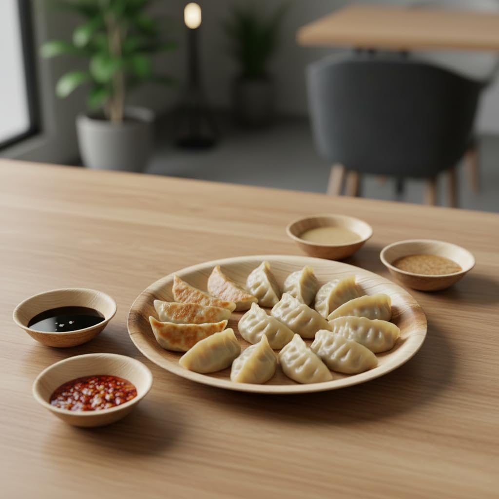 Charity Leaf Disposable Palm Leaf Like Bamboo Round Mini Bowl | All Natural and Biodegradable | Charcuterie Boards, BBQs, and Parties | Pack of 100 Bowls (100, 3.5)