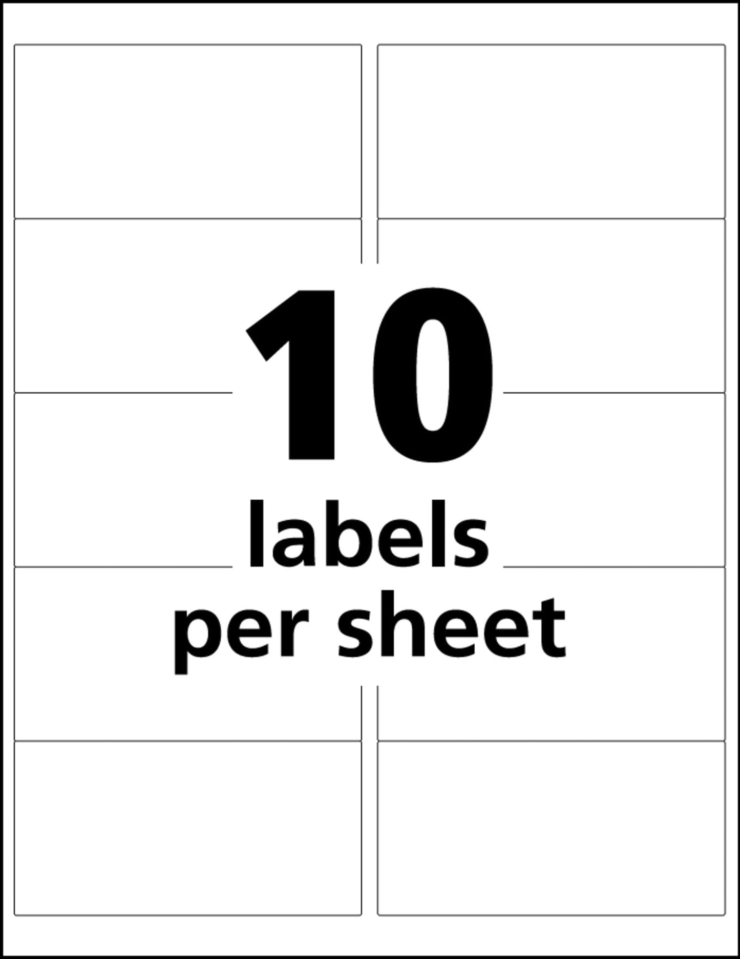 Avery UltraDuty GHS Chemical Labels for Pigment Inkjet Printers, Waterproof, UV Resistant, 500Pk (60525), White, 2" x 4"