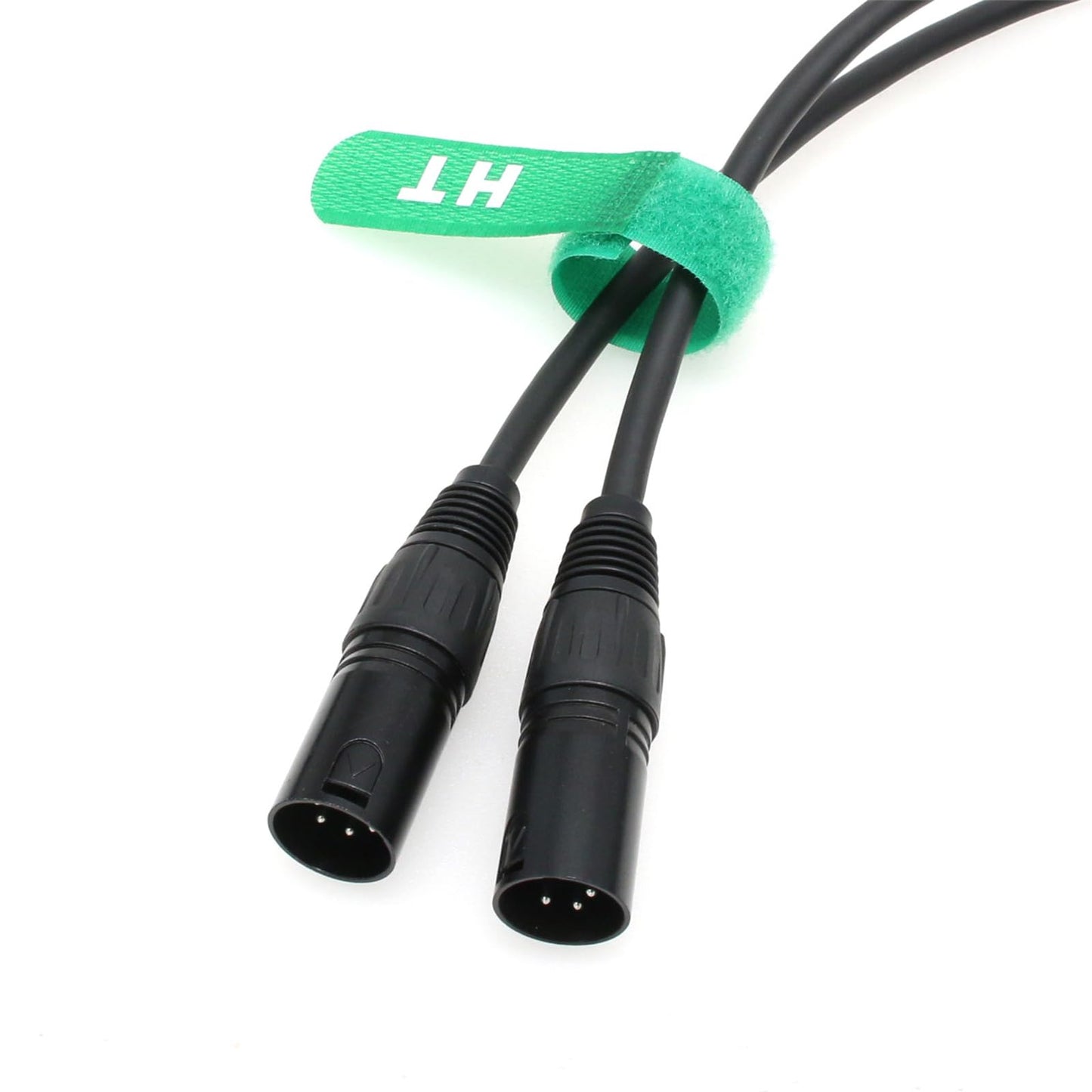 HangTon XLR 4 Pin Power Supply Cable for Godox VL150 VL200 VL300 Video Light and Controller, XLR Male to Male 2M