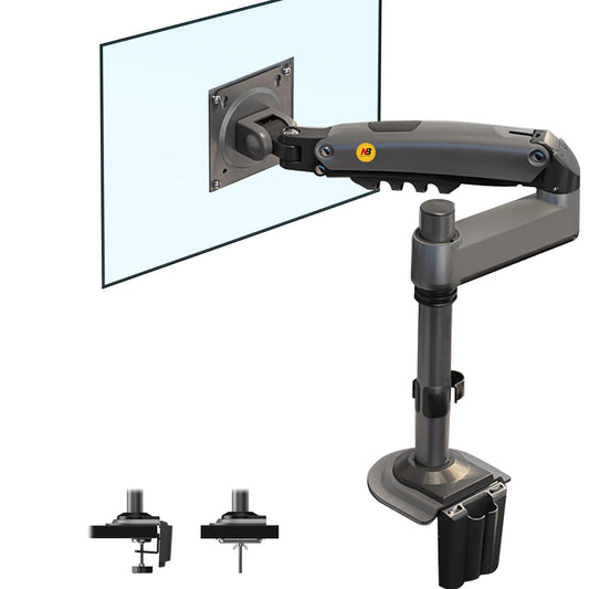 NB North Bayou Monitor Desk Mount Long Arm for Monitors from 4.4 to 19.8lbs Ultra Wide Full Motion Swivel Height Adjustable Monitor Stand H100…