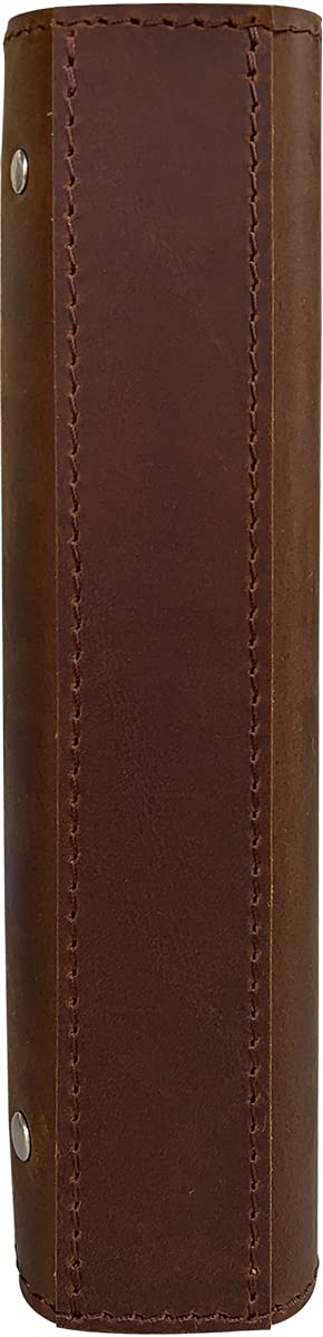 Fan&Ran Refillable Leather Journal Lined Paper, A5 Leather Binder Organizer for Men and Women, 100 Sheets, Brown