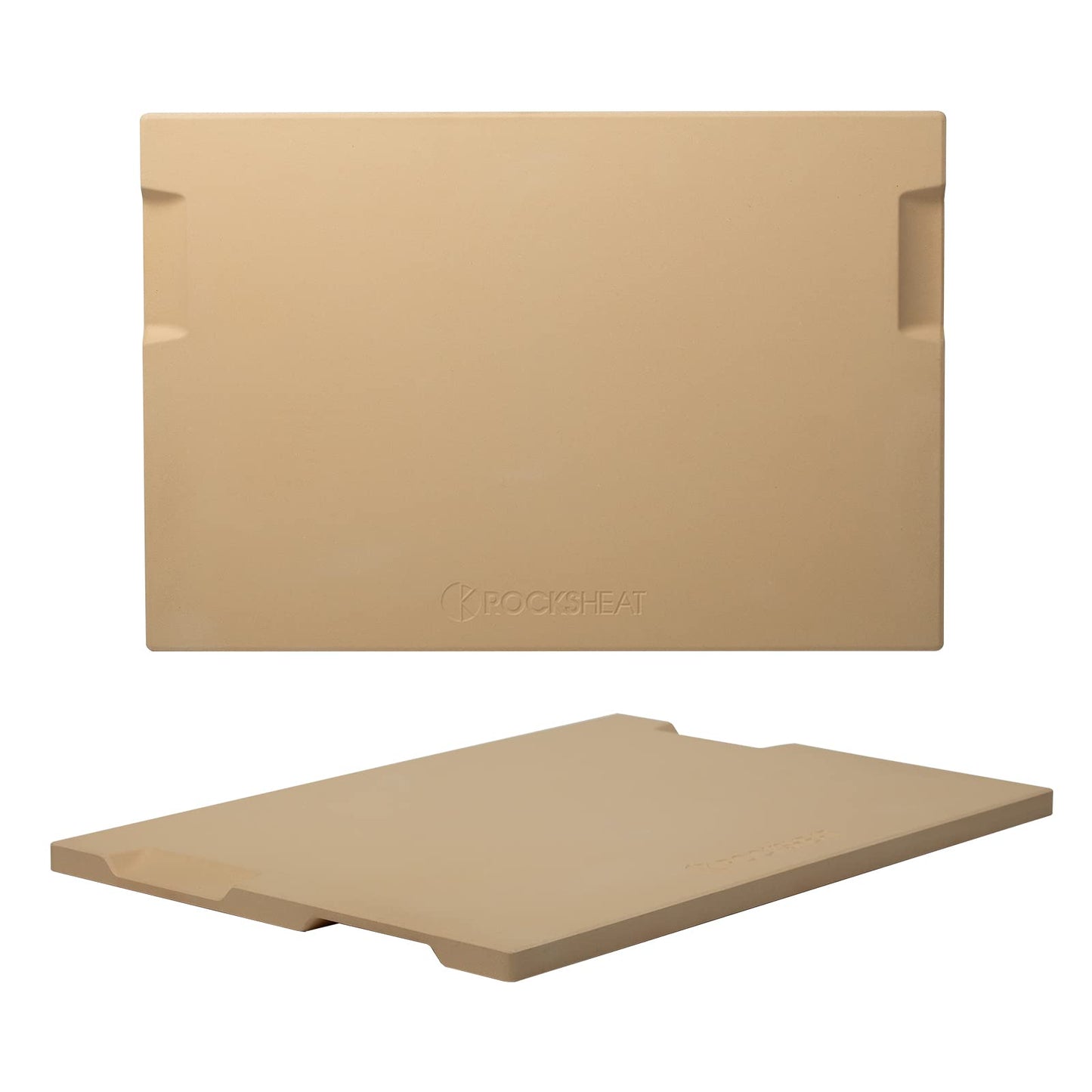 ROCKSHEAT Large Pizza Stone, 20"x13.5" Rectangular Pizza Stone for Oven Grill BBQ, Baking Stone for Pizza Bread with Unique Built-in 4 Handles Design
