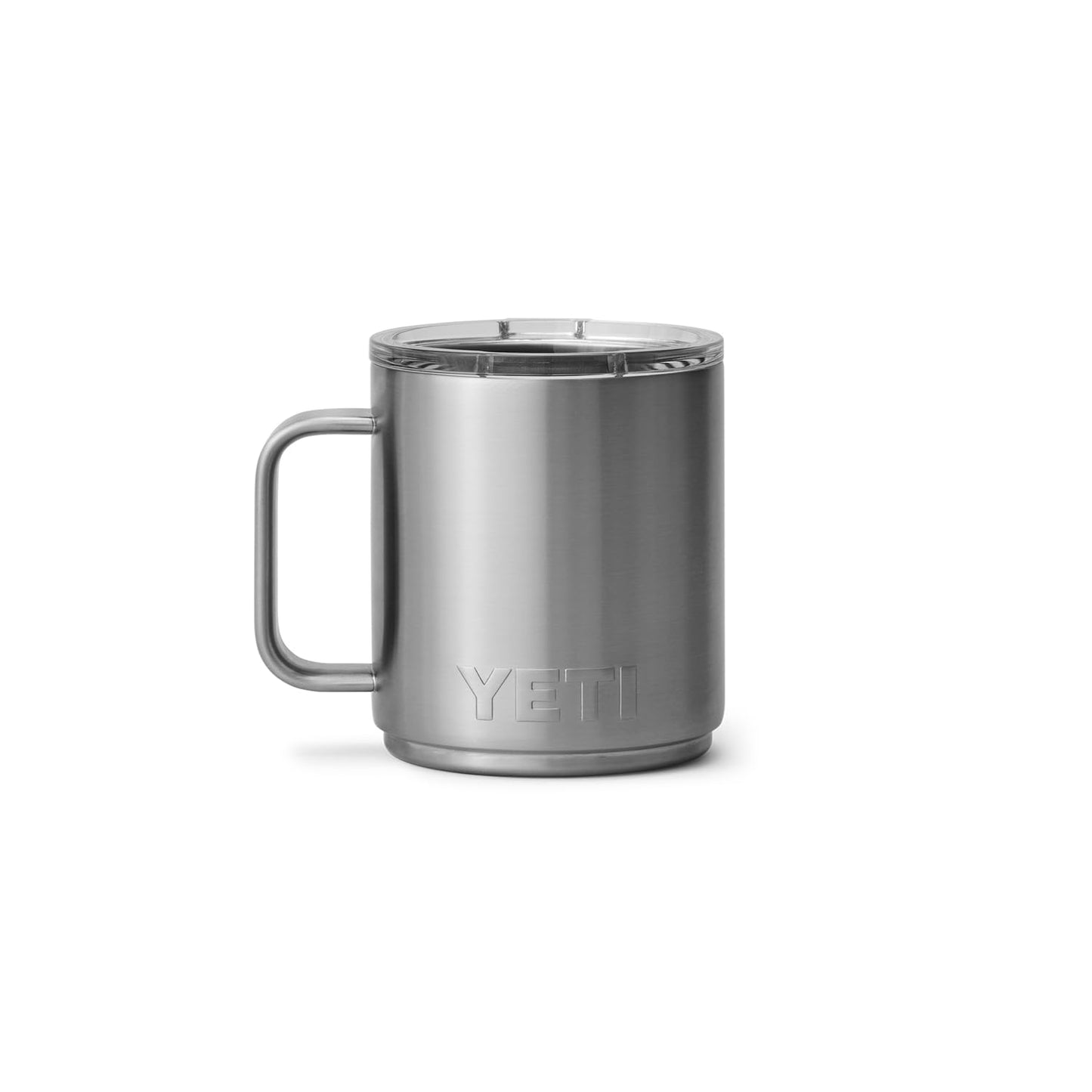 YETI Rambler 10 oz Ceramic Lined Stackable Mug, Vacuum Insulated, Stainless Steel with MagSlider Lid, Stainless