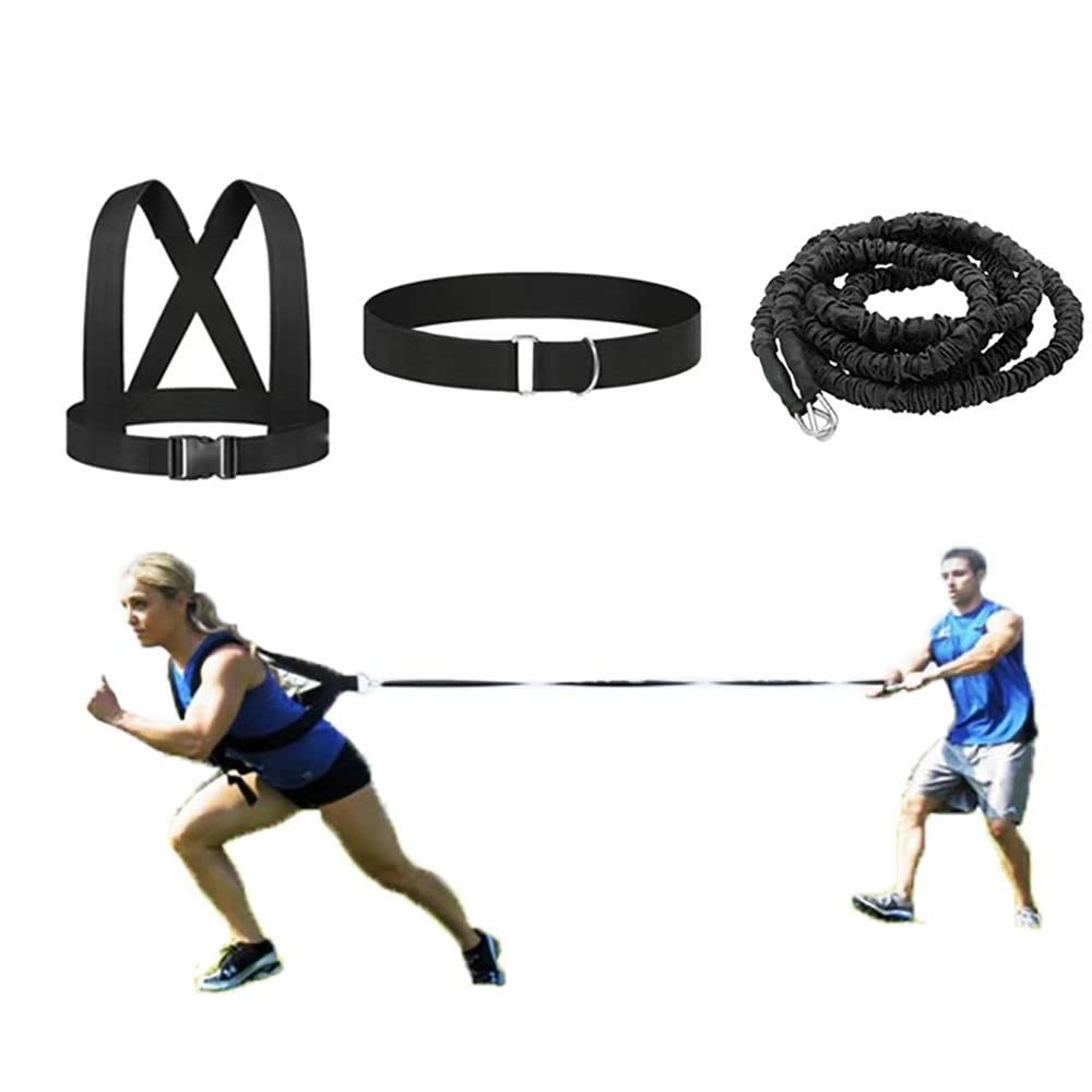 OYINDIZ Resistance Explosive Training Rope Force Improve Power, Agility, Strength Track and Field Football Basketball Volleyball Multi-Directional Fitness Equipment (9.8FT)