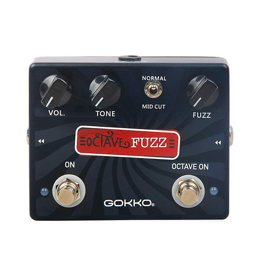 OCTAVE FUZZ GK-31 - Octave - Up Fuzz Guitar Effects Pedal with Mid - Cut Switch & True Bypass - Durable Aluminum Alloy Casing