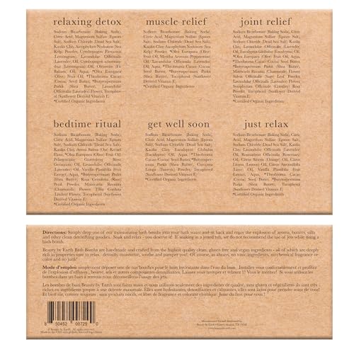 Bath Bombs Gift Set - Made with Organic & Natural Ingredients, Relaxing Spa Gifts for Women, Men & Kids