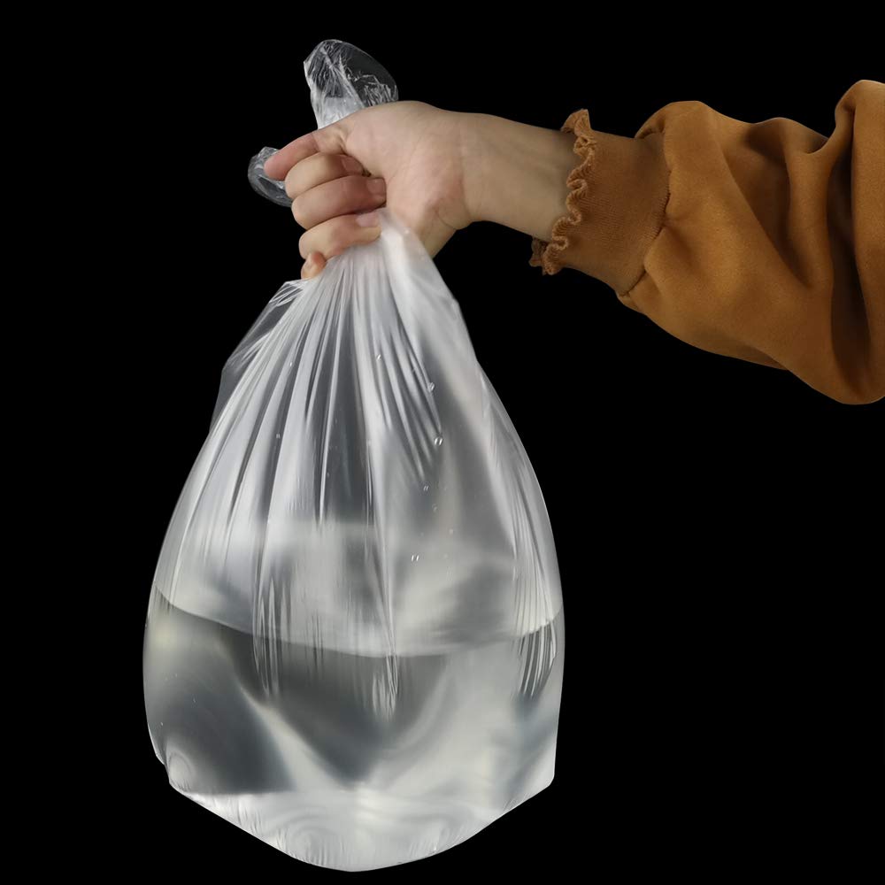 Yubine 8 Gallon Clear Trash Bags, Kitchen Garbage Bags, 2 Rolls/220 Counts