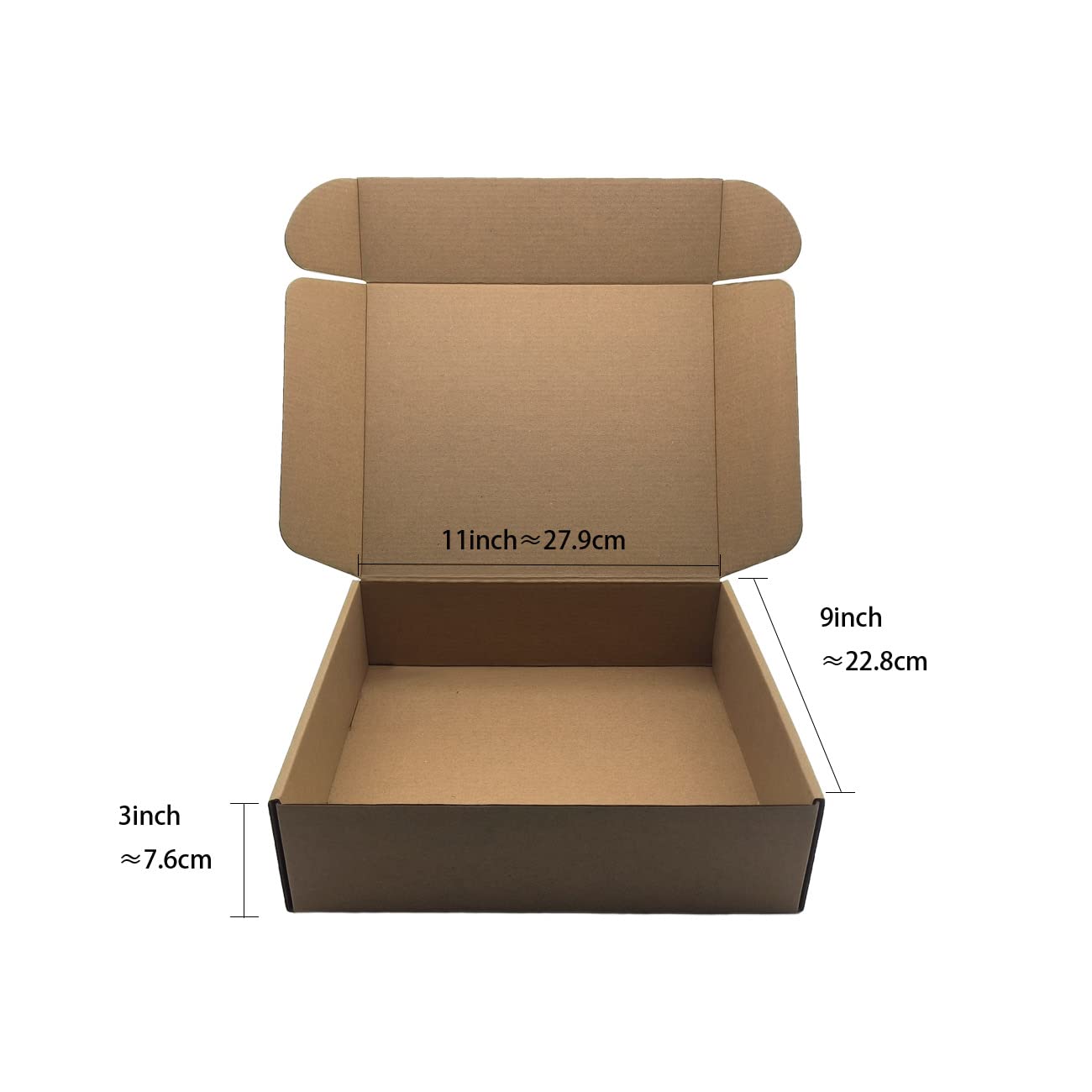 Livejun 11x9x3 inch Shipping Boxes Pack of 25， Brown Corrugated Cardboard Box Mailer Boxes for Packaging Small Business Shipping，Boxes for Birthday Wedding Party Gift Giving (11 x 9 x 3)