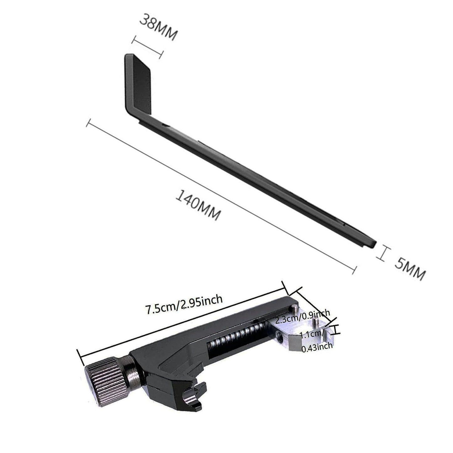 TUOREN Guitar Floating Tremolo Set Up Blocks Slider Set, Intonation Adjuster and Tremolo Bridge Shim Compatible with Floyd Rose Electric Guitar Accessories, Guitar Luthier Tool Set 1/4" - 3/4"