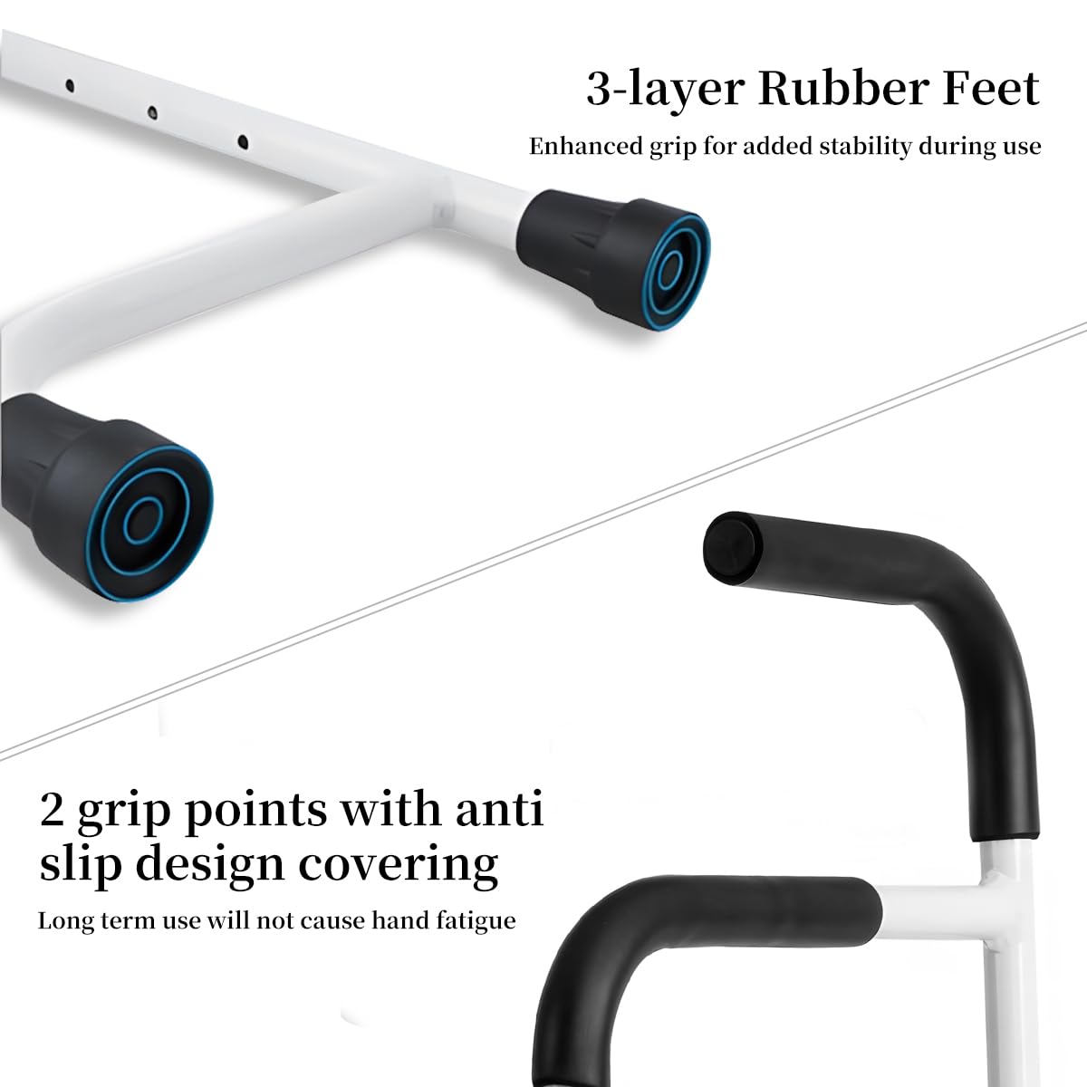 AUHUI Height Adjustable Stair Lift Assist Devices for Seniors, Stair Climbing Cane Lifts with Anti-Slip Handle & Pads, Stair Assistive Crutches for Elderly, Fits Most Steps, Supports Up to 400 Lbs