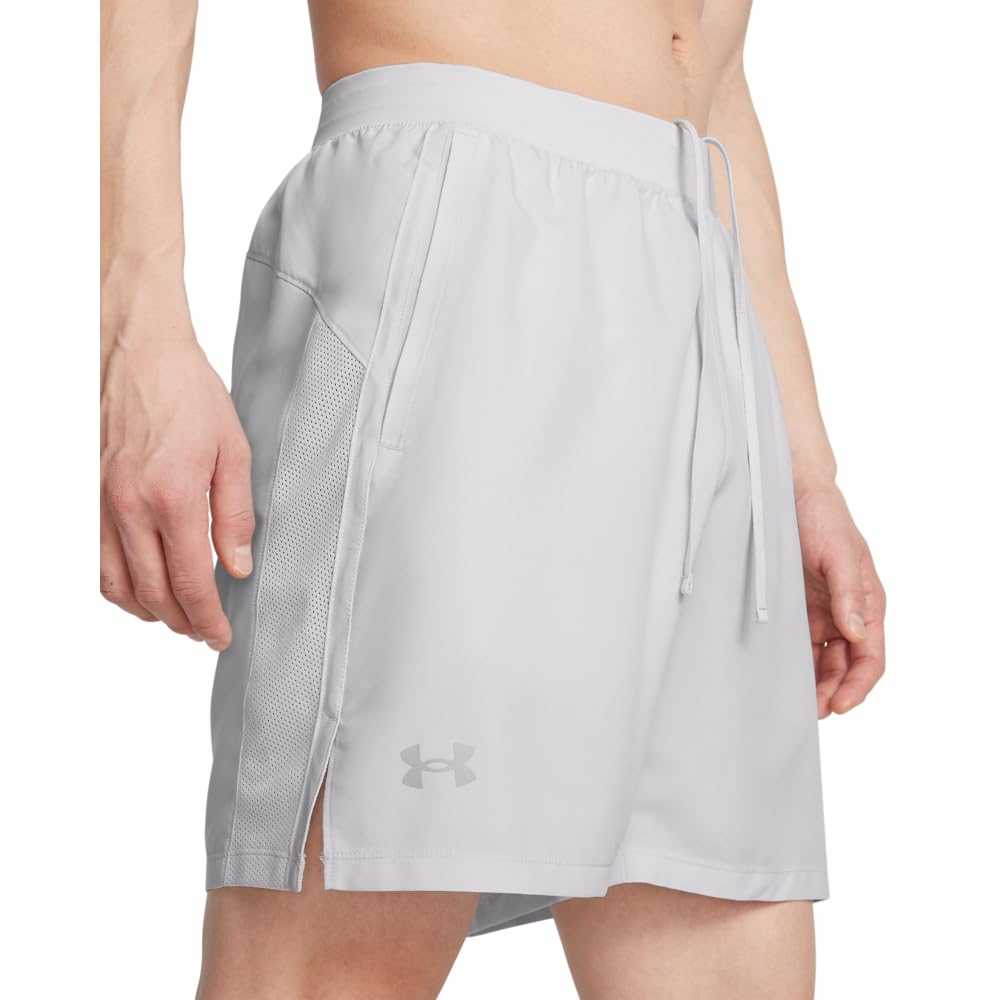 Under Armour Men's Launch Run 7-inch Shorts, (015) Halo Gray/Halo Gray/Reflective, Medium