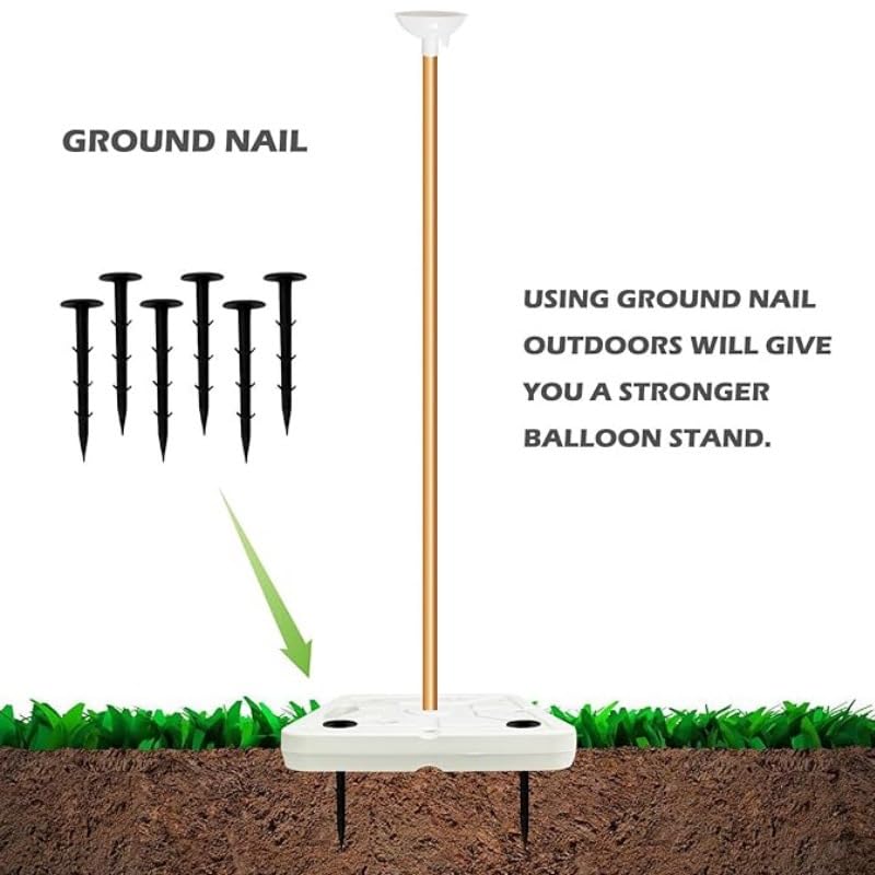 Balloon Arch Kit 8.2 ft High & 5 ft DIY Free Bending Shape Half Arch Balloon Stand Irregular Standing Balloon Arch Stand with Base for Party Birthday Wedding Decoration (Gold)