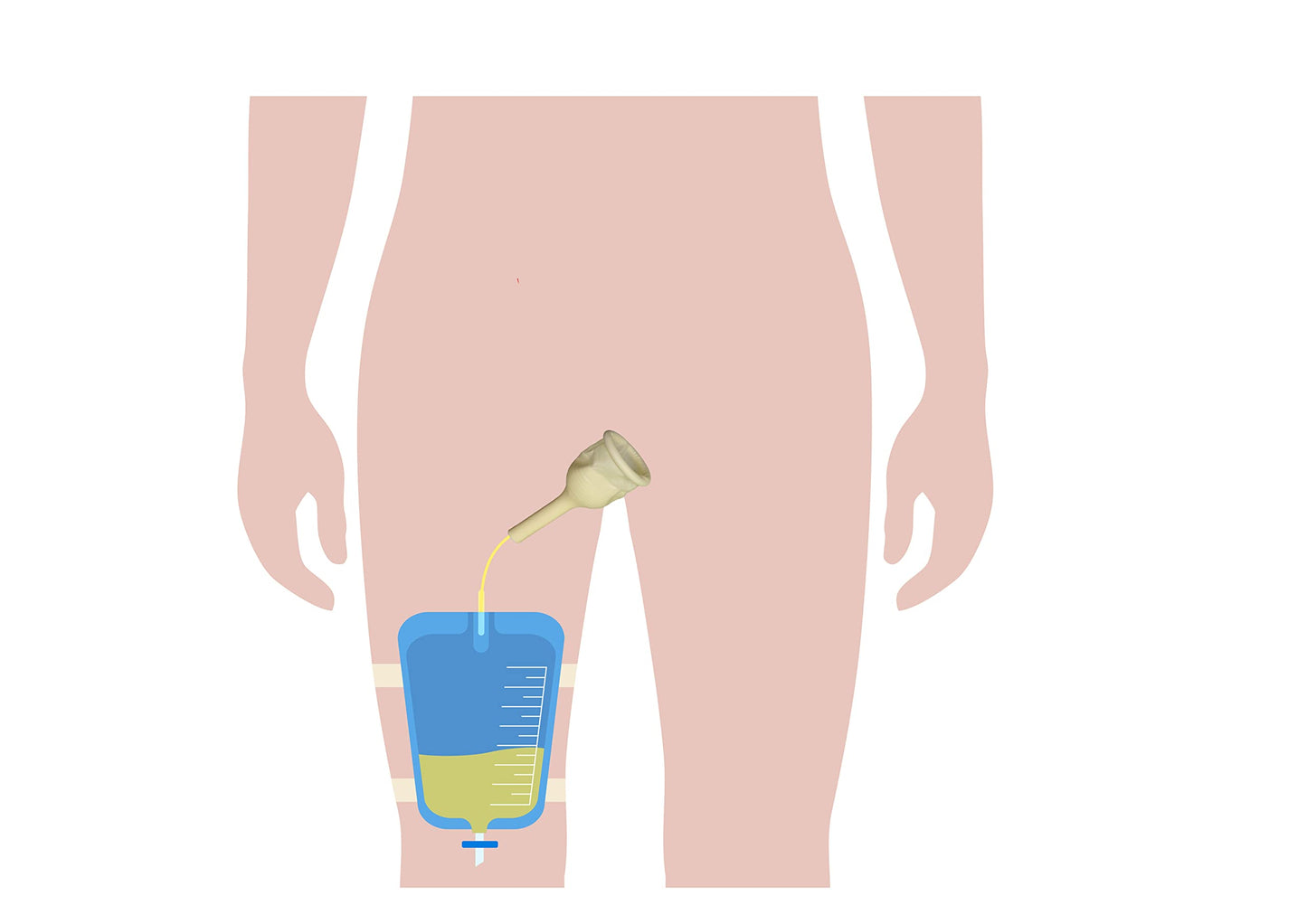 50 Rubber Urinal Bag Male External Catheter Single use 50 Count Comes with a Foam Strip for Tightening 2 Count (Large 30 mm 1.2 Inch)