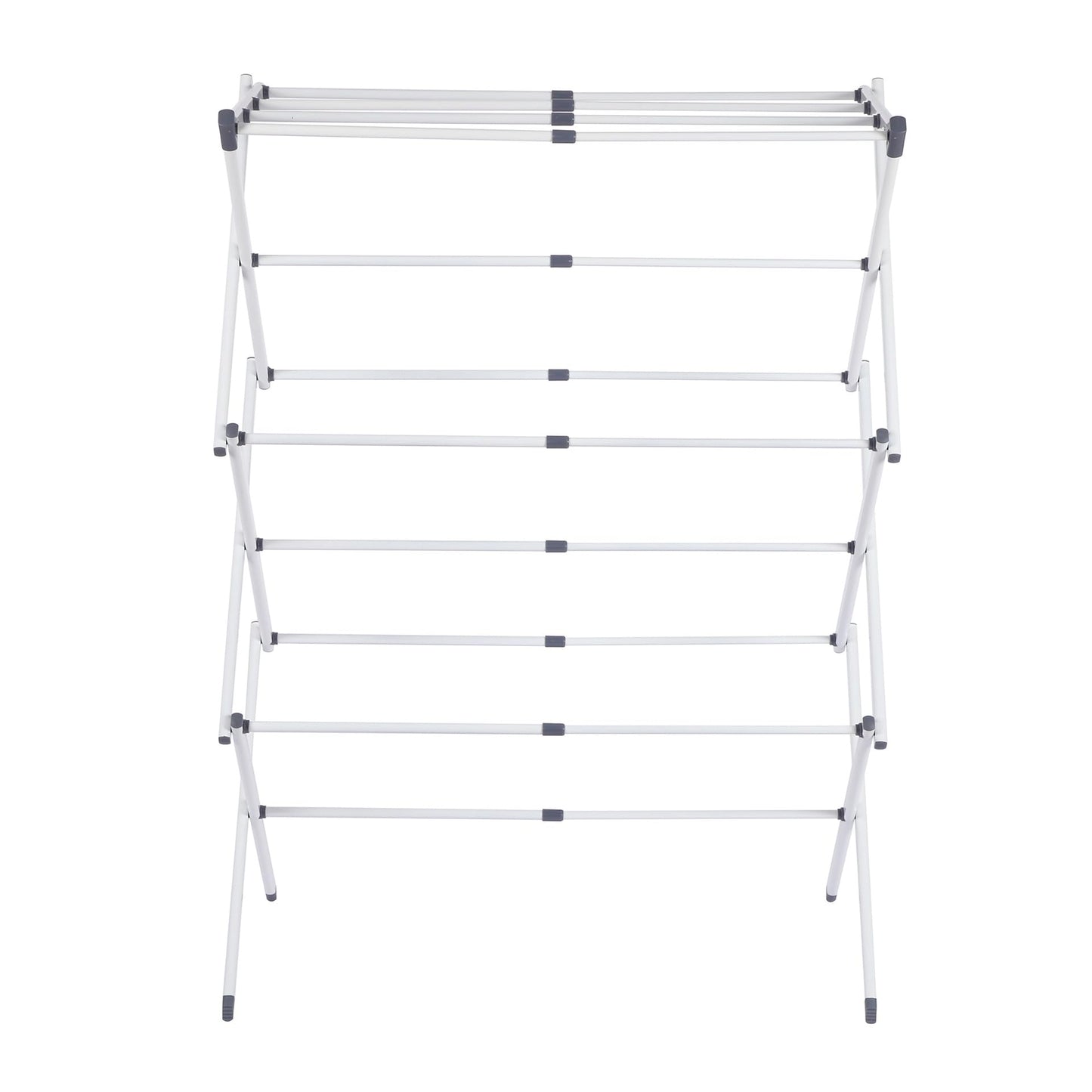 Stanz (TM) Large Expandable Clothes Drying Rack Fold Away Laundry Rack Collapsible 3 Tiers Clothes Drying Rack Steel Max. 30" / 76CM Long No Assemble Needed, Ready to Use