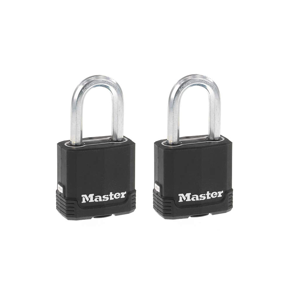 Master Lock Magnum Heavy Duty Outdoor Padlock with Key, 2 Pack Keyed-Alike M115XTLF