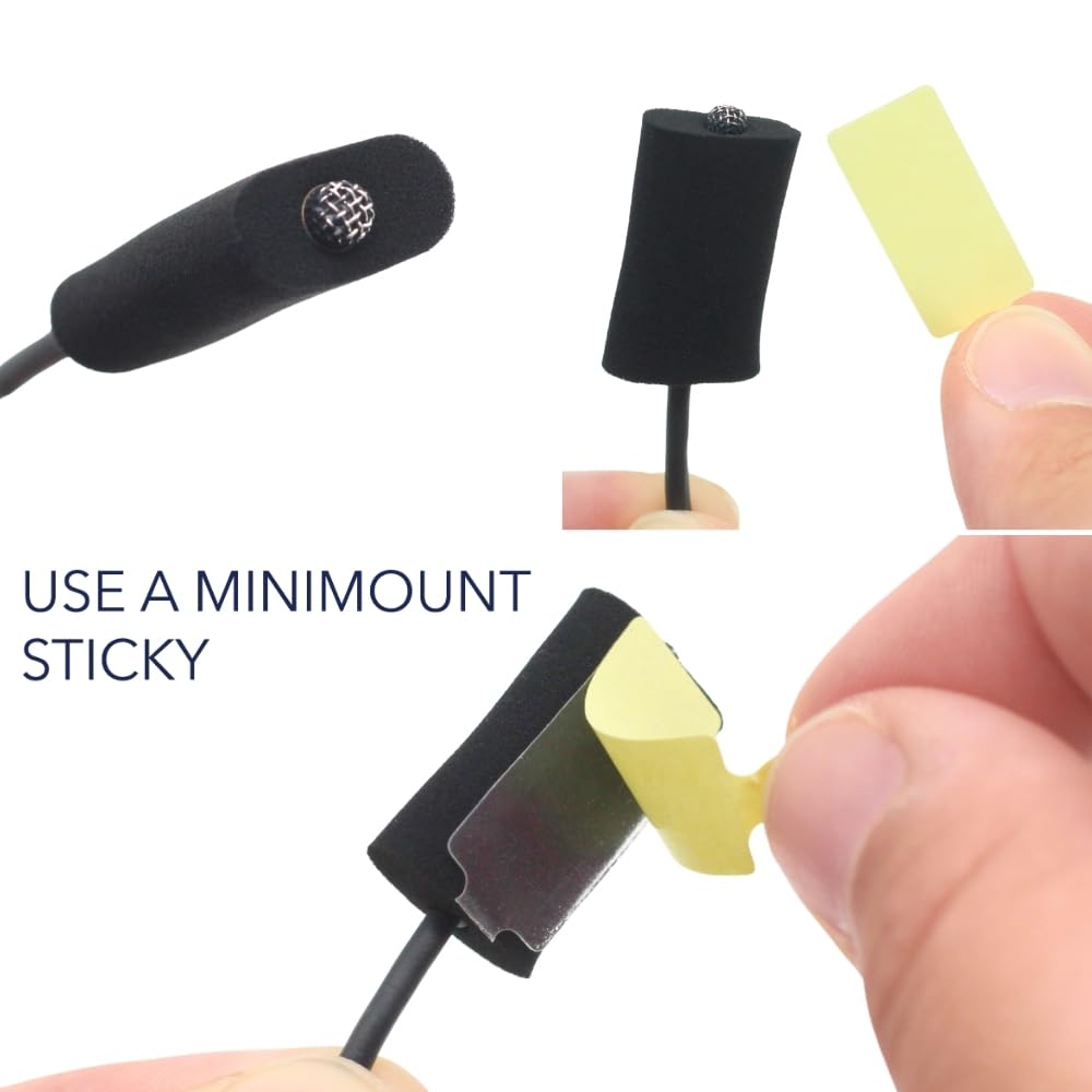 URSA Mini Foamies: Soft Mini Foam Mounts for Wireless Lav Mics. Can be stuck directly to the skin or costume. Fits SANKEN COS11, DPA 6060, Countryman B6, Sennheiser MKE1 (Pack of 12) (Black)