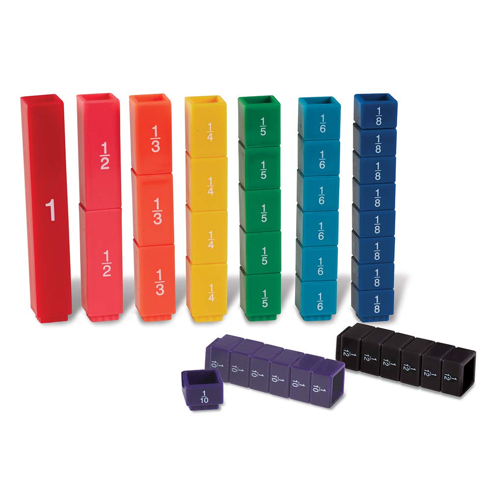Learning Resources LER2510 Fraction Tower Fraction Cubes, 51 Pieces