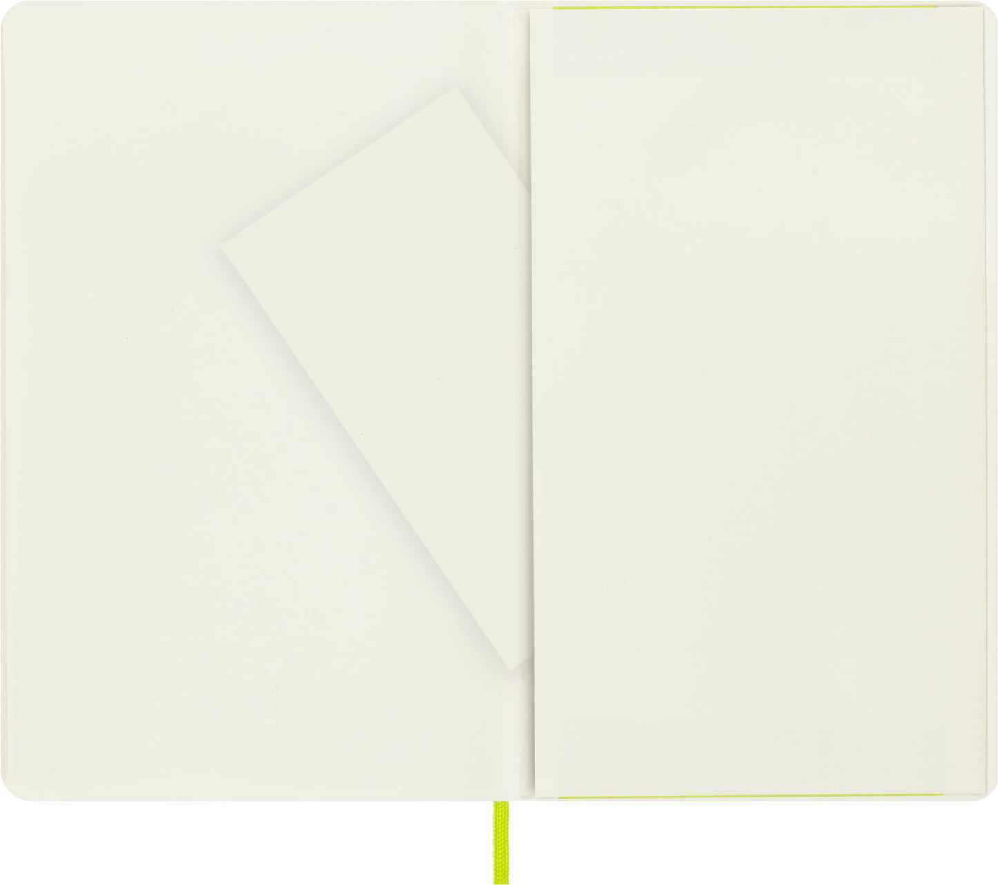 Moleskine Classic Notebook, Large, Plain, Lemon Green, Soft Cover (5 x 8.25)