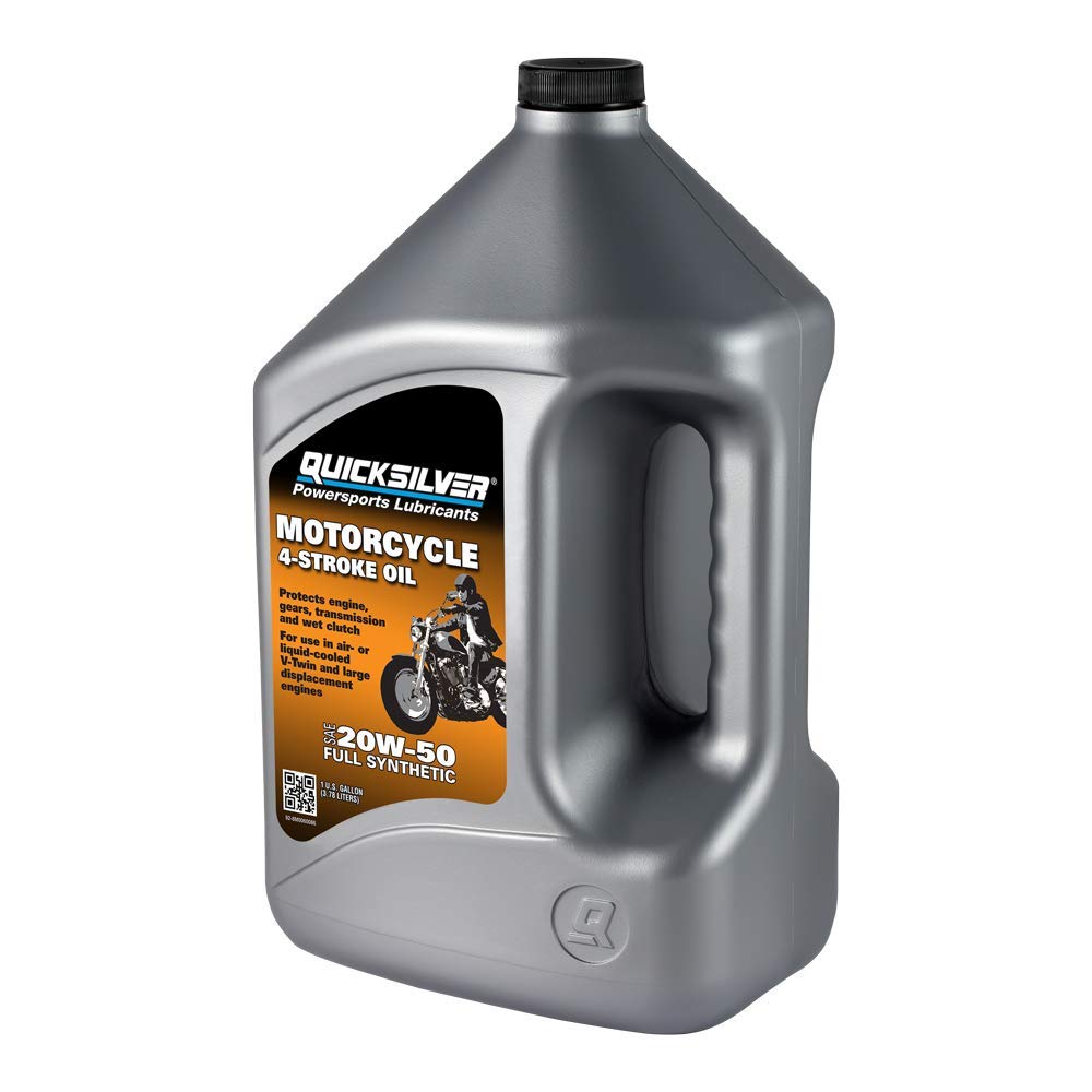Quicksilver 20W-50 Full Synthetic Motorcycle Oil, 1 Gallon