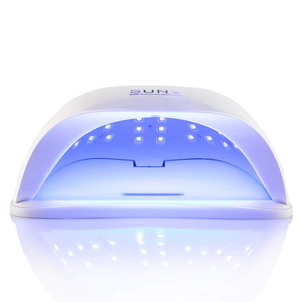 Professional 54W Nail Dryer,Dulcii UV/LED Gel Polish Smart Auto-sensing Nail Curing Lamp-36 LED Beads-Double Light Source(365 + 405nm)-Salon Level