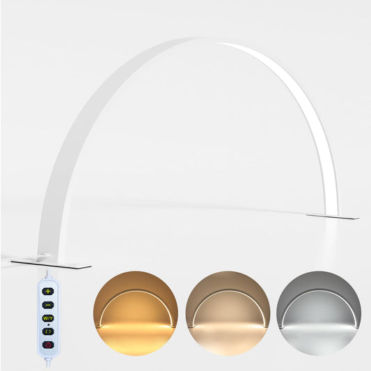 Charme Princesse 30in Half Moon Lamp 40W Half Moon Nail Desk Lamp 1600 Lumen LED Lash Light 3 Color Temperature Lash Lamp for Lashes Eyelash Extensions Tattoo Skin Care