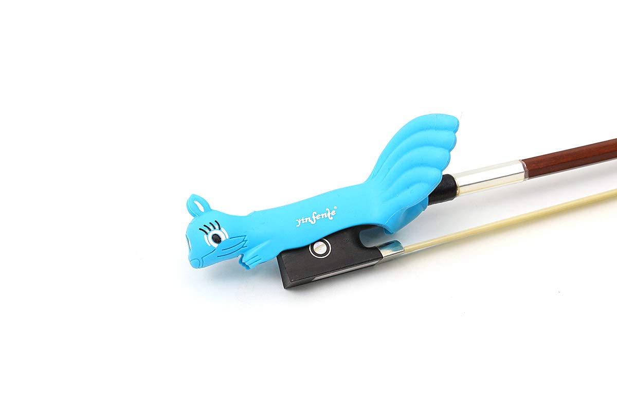 Yinfente 1pcs Hold Violin Bow Holder Hold Violin/Viola Bow Teaching Aid Violin Bow Grip Learn Violin Beginner Corrector Bow Straightener Soft protect finger