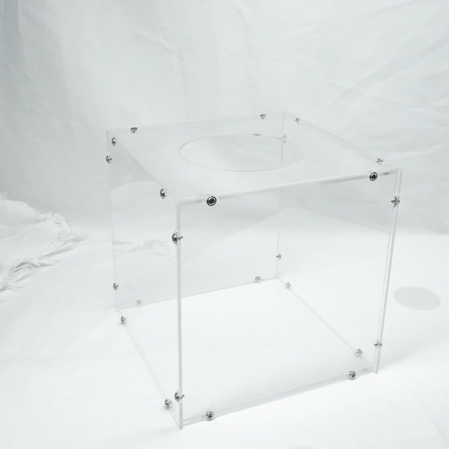 SHUMEI Clear Acrylic Multi Function Box - Raffle Suggestion Ballot Tip Donation Box for Parties Events Fundraisers Business Offices Stores