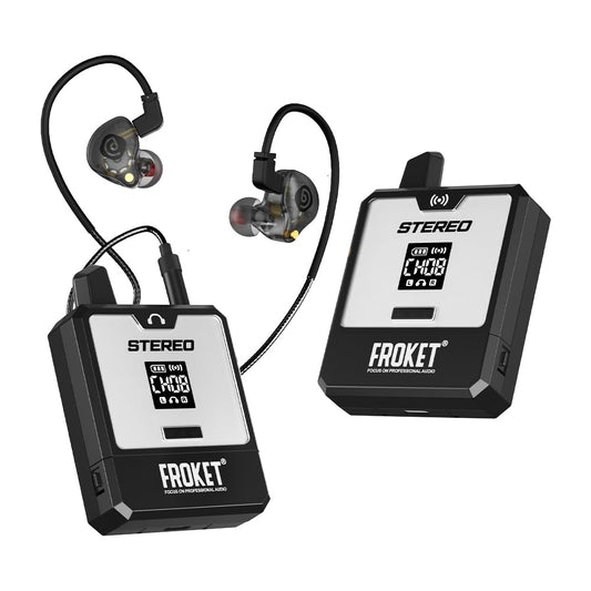 2.4G Wireless in-Ear Monitor System, 11-Channel Low Latency (5ms) IEM for Musicians & Live Stage, up to 50m Range & 10H Battery