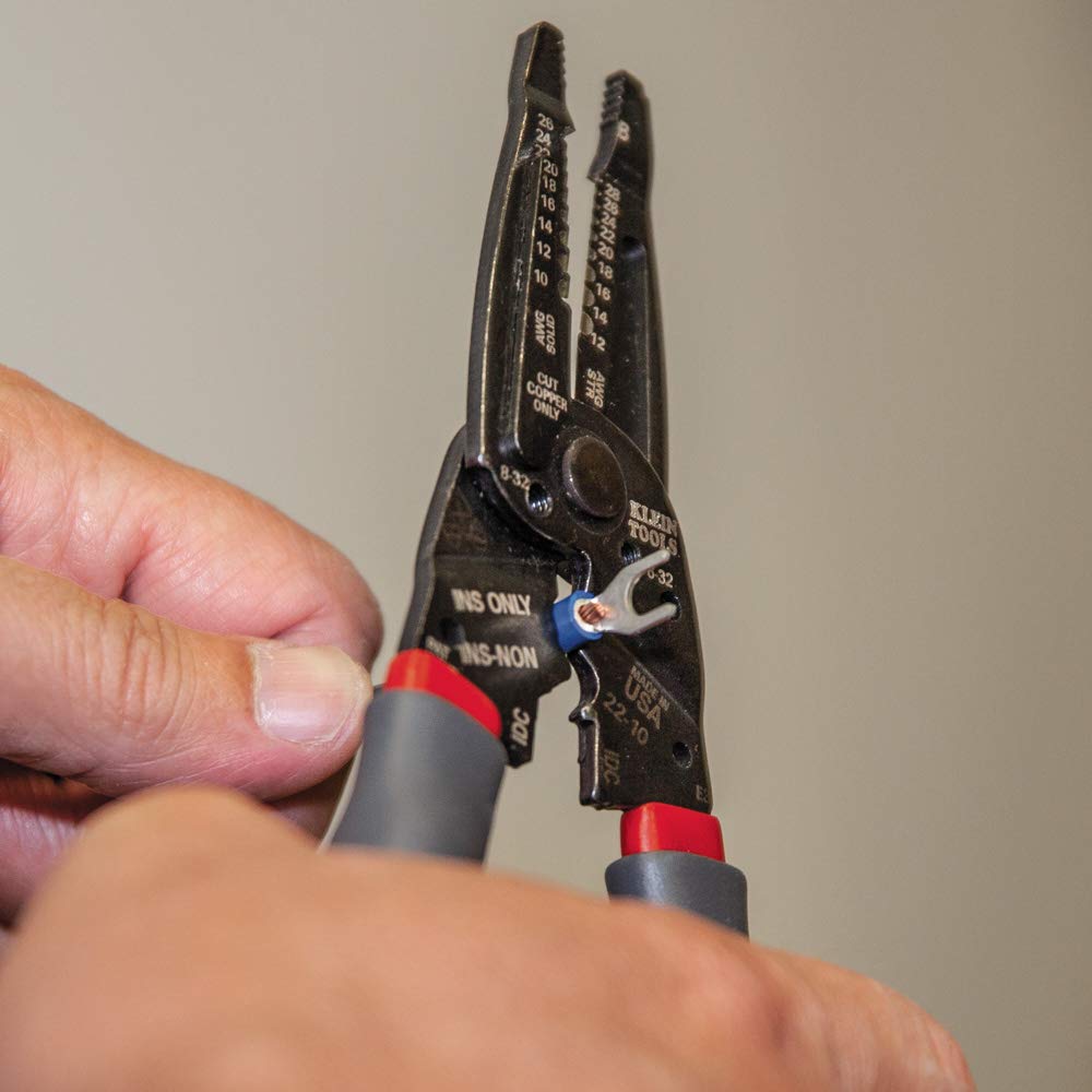 Klein Tools 1019 Klein Kurve Wire Stripper/Crimper/Cutter, Cutting/Crimping/Stripping Tool for B and IDC Connectors, Terminals, More