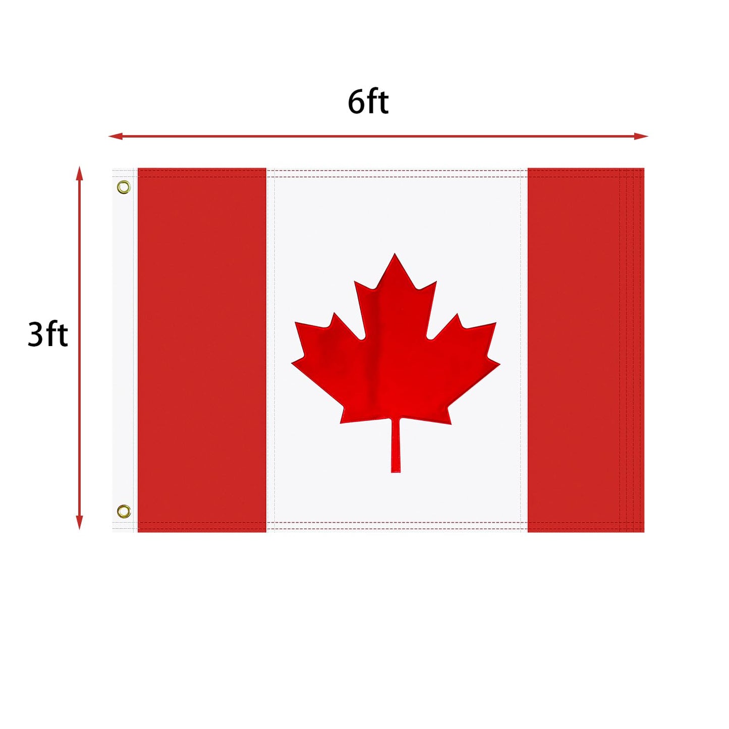 Canada flag Canadian Flag 3x6 FT Made Of 210D Heavy Duty Canada Flags with Embroidered Maple Leaf and Brass Grommets