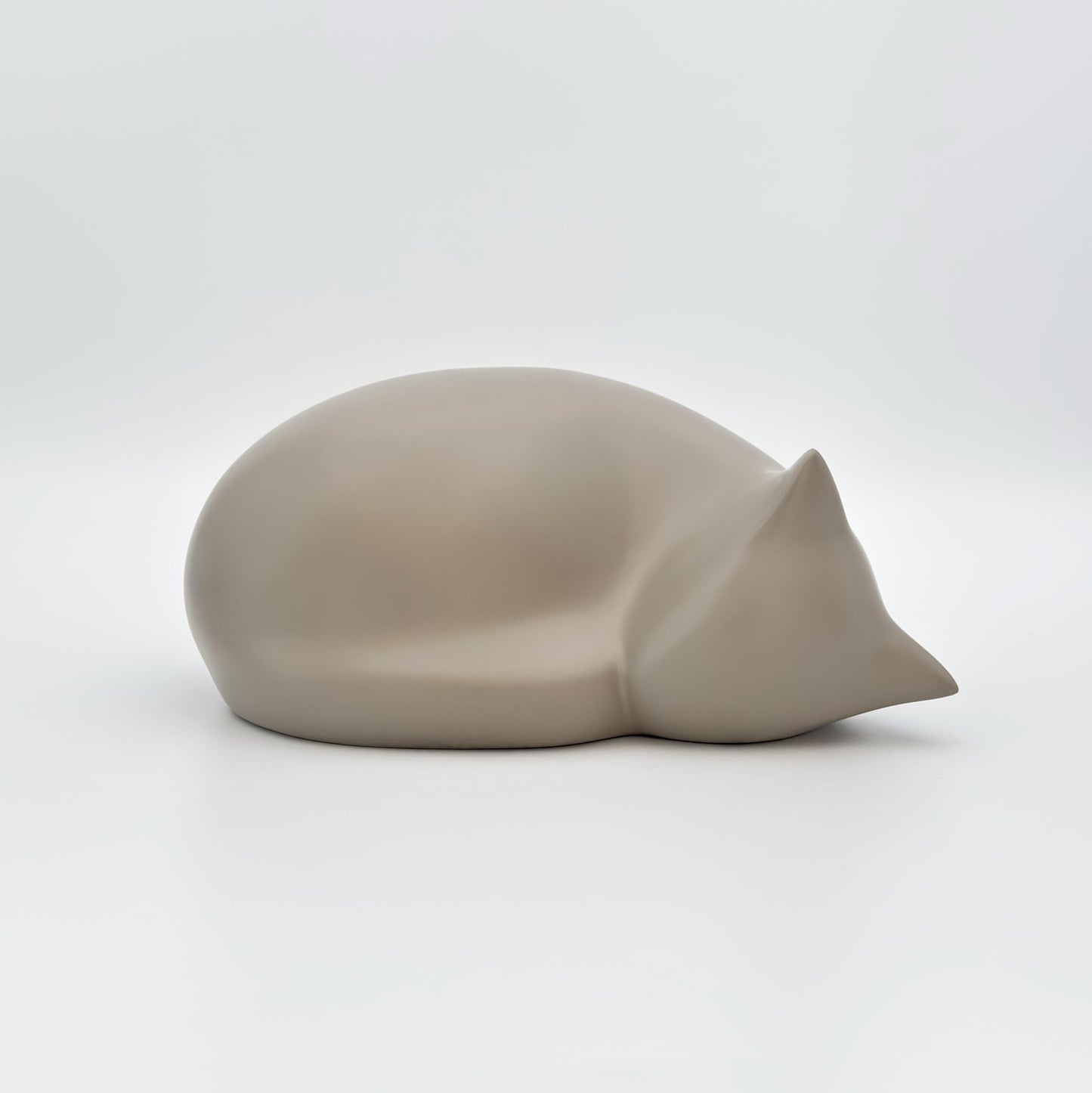 Comemori Sleeping Cat Funeral Urn, Light Taupe (Beige, Sandy)