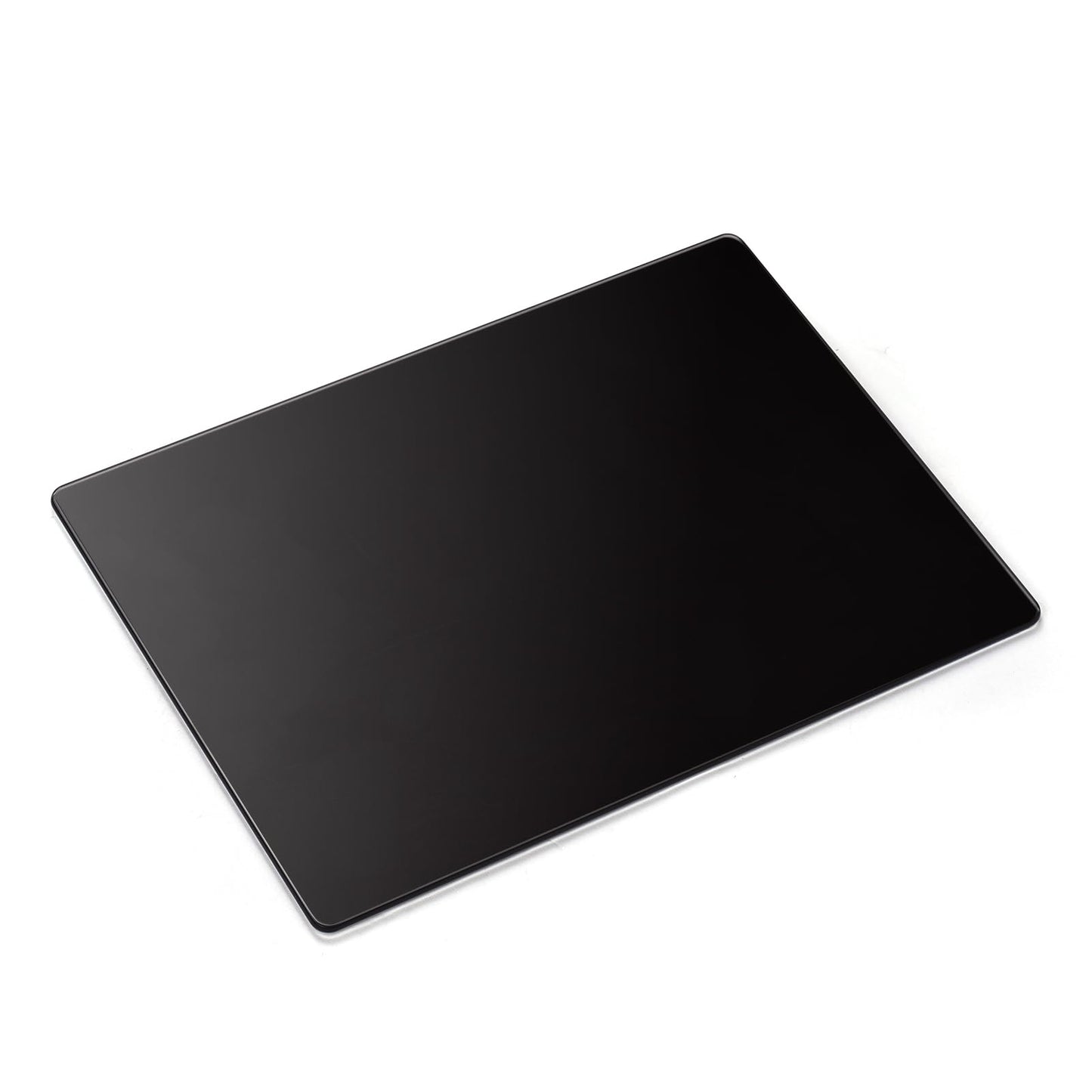 Docooler Photovoltaic Tempered Glass Gaming Mouse Pad, Non-Slip Base, Ultra-Smooth Surface for Precision Control, Water Resistant, 2 Sizes (M/L) for PC, Office & Esports (All Black)