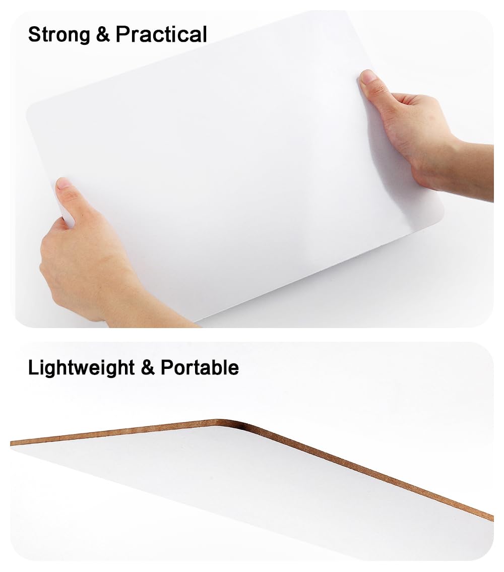 Dry Erase Lapboards, HERKKA 32 Pack Double Sided Dry Erase Lap Boards 9 x 12.5 Inch, 32 Markers, 32 Erasers, Small Dry Erase Boards for Students Classroom Teacher Supplies