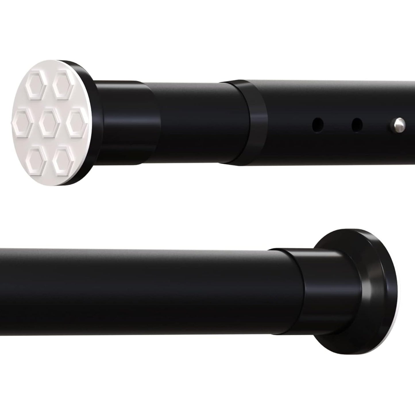 Oxdigi Tension Shower Doorway Curtain Rod/Adjustable 82.7-102.4 inches No Drilling Window Curtain Rod for Bethroom, Indoor Decor/Black