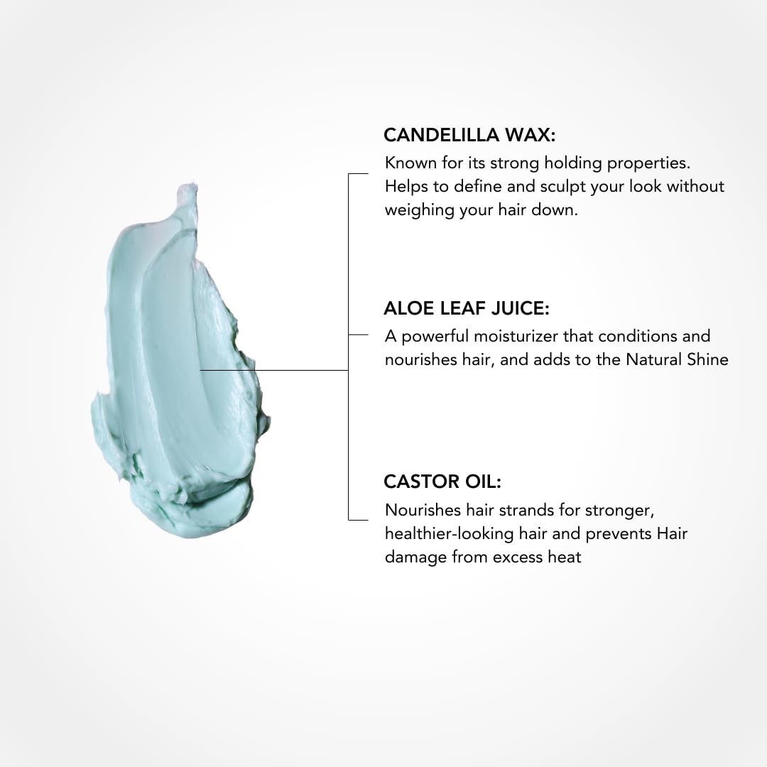 BLUMAAN Hydrating Pomade - Low Shine, High Hold | All Hair Types | Water Based | Easy To Wash - Ideal for Quiffs, Pompadours, Ducktails & Slick Back Looks - 2.5 oz