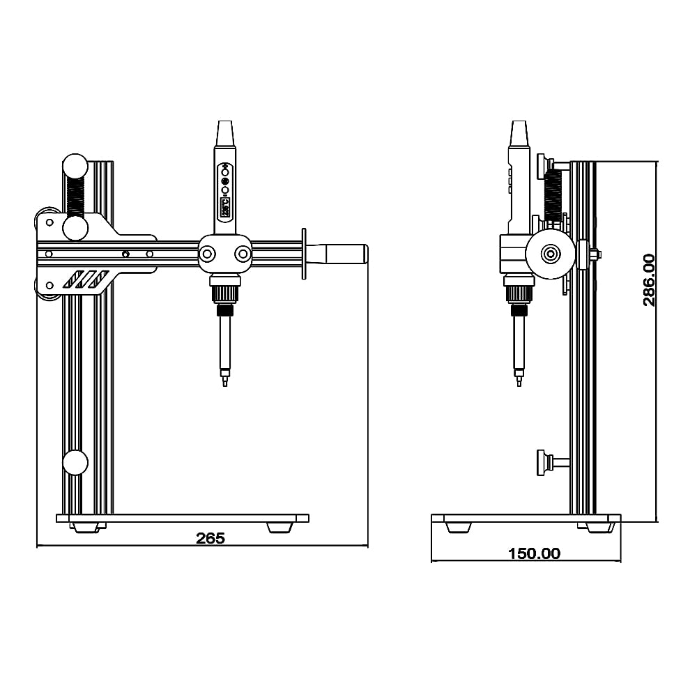 Vertical Heat Press Machine-Heat Set Insert Tool with Heat Set Tips M2/M2.5/M3/M4/M5/M6(1/4)/M8 add Brass Metric Knurled Nuts for Threaded Inserts for Plastic and 3D Printing Components