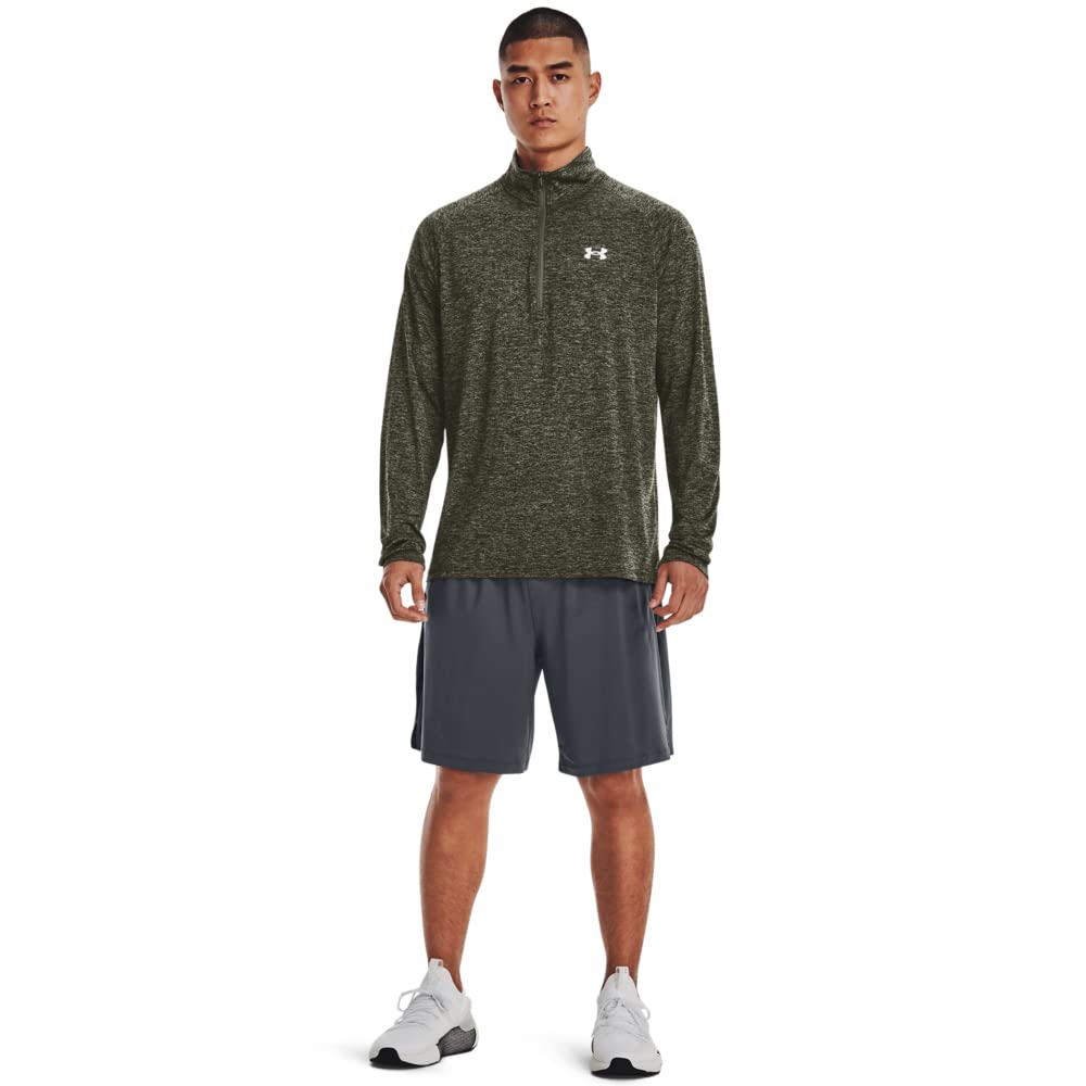 Under Armour Men's Standard Tech 2.0 1/2 Zip, (391) Marine OD Green/Black/White, Medium