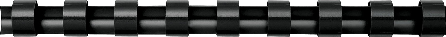 Fellowes Plastic Combs - 1/4", 20 Sheets, Black, 100 Pack, 52366