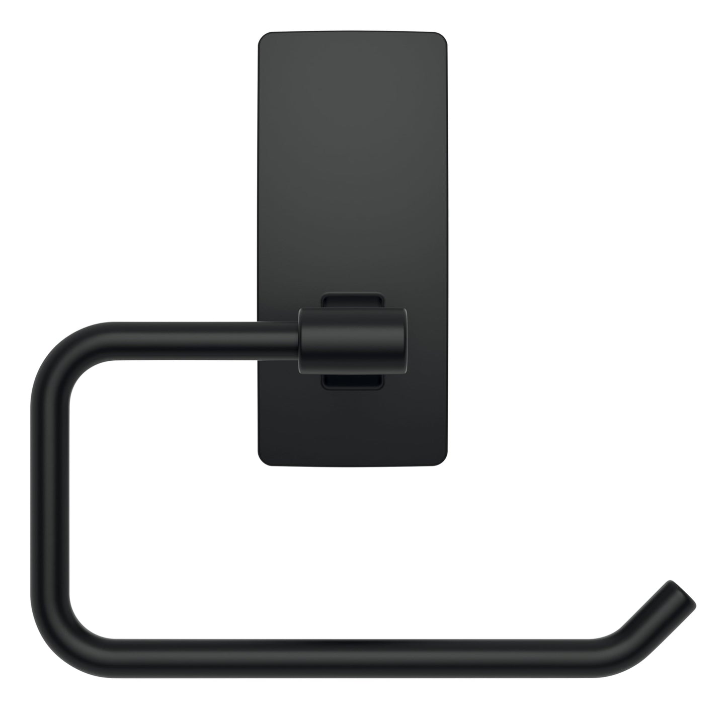 Command Toilet Paper Holder Matte Black with Water Resistant Command Strips, Rust Resistant Bathroom Organizer