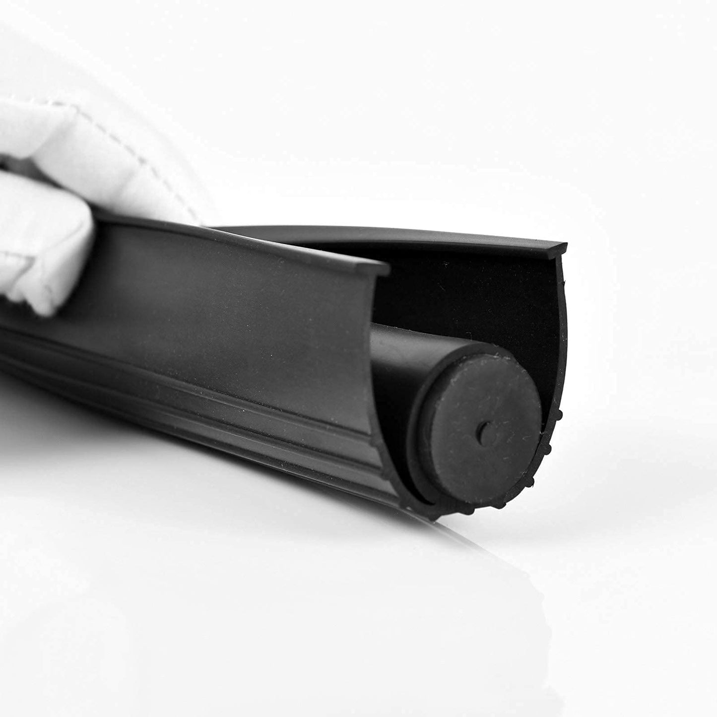 BOWSEN Garage Door Bottom Seals Weatherproof Weatherstrip Threshold Buffering Sealing High Performance EPDM Rubber Weather Resistance Gasket Black 5/16 Inch T-End,16ft Long