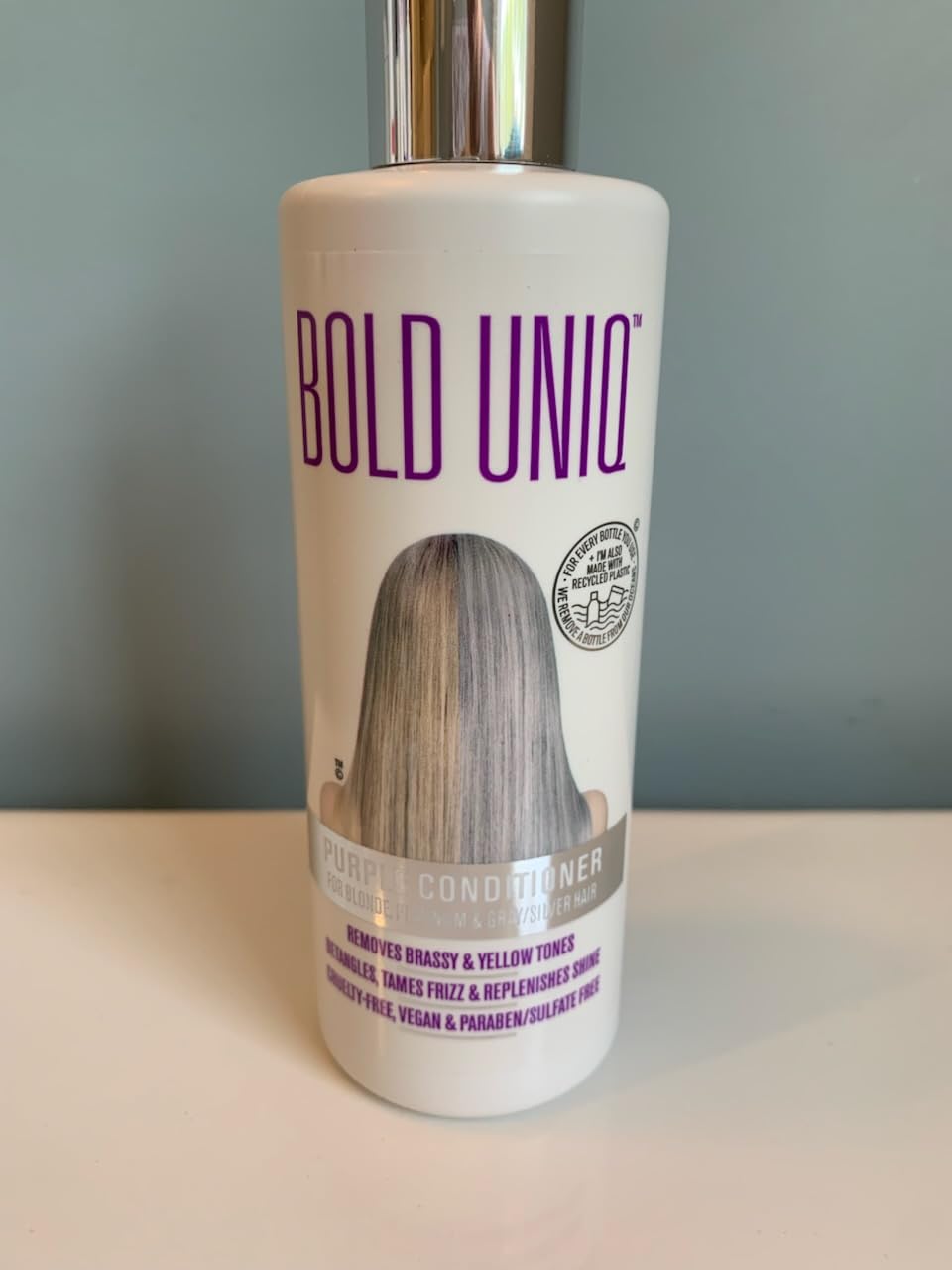 Purple Conditioner for Blonde, Platinum & Gray/Silver Hair. Reduce Brassy Yellow Tones. Toner for Bleached & Highlighted Hair - Moisturises - Cruelty Free, No Parabens or Sulfates - 237 ml