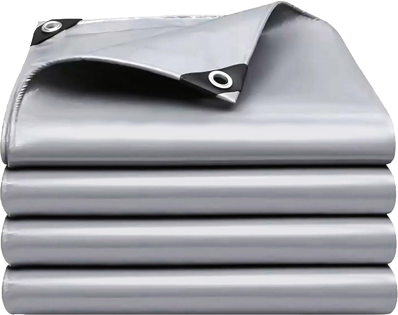 Tarps Heavy Duty Waterproof 16 Mil,Multipurpose Protective Cover Silver Poly Tarp,Rip and Tear Proof Tarpaulin with Grommets and Reinforced Edges,Thick UV Resistant