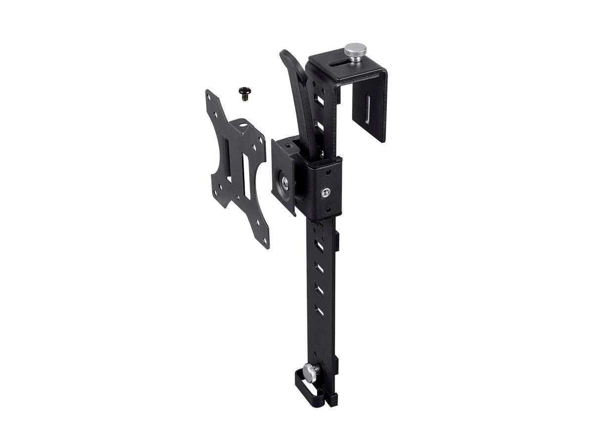Monoprice Cubicle Flat Panel Monitor Mount - Black | Ultra-Thin, Adjustable Height, Durable - Workstream Collection