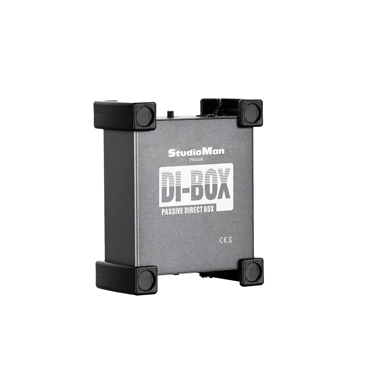 StudioMan PRO100 Passive Direct Box - 1/4" to XLR Balanced Converter, Studio & Stage DI Box with Impedance Matching, Hum Elimination & Anti-Vibration Pads