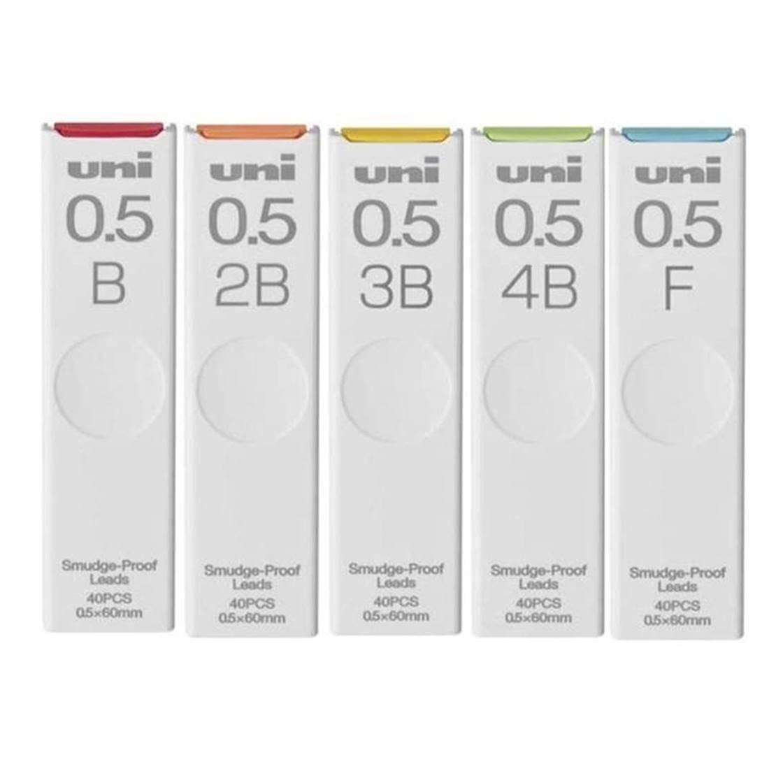 Uni Mechanical Pencil Lead,"The Uni" Smudge-Proof Leads 0.5mm（ULS0540）/HB,H,2H,3H,4H,B,2B,3B,4B,F 10Pack/total 400 Leads, amazdone Sticky Notes Value Set