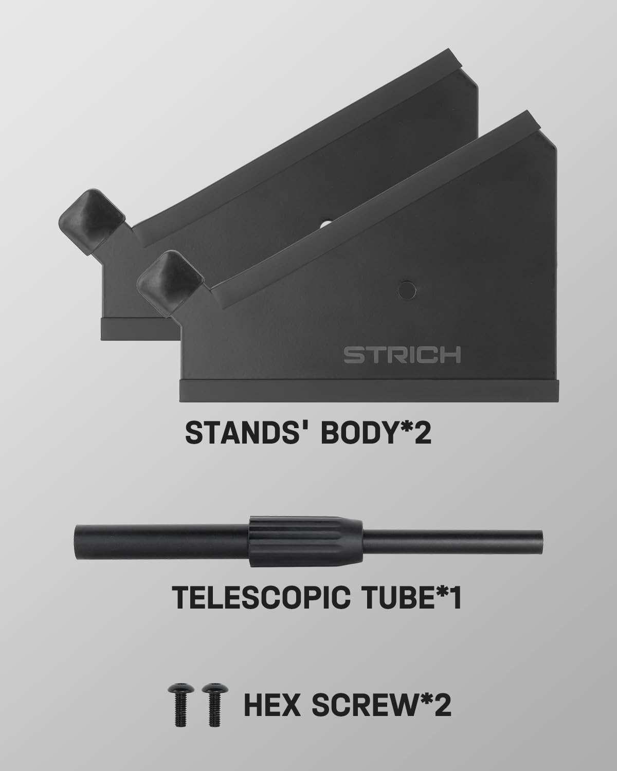 STRICH Desktop Stand, Adjustable 6.6-10.6"(16.8-26.9cm) Heavy-Duty Iron Stand for Sampler, Synth, MIDI Controller, Drum Machine | Non-Slip for Home Studio, Live Performance SDS-10