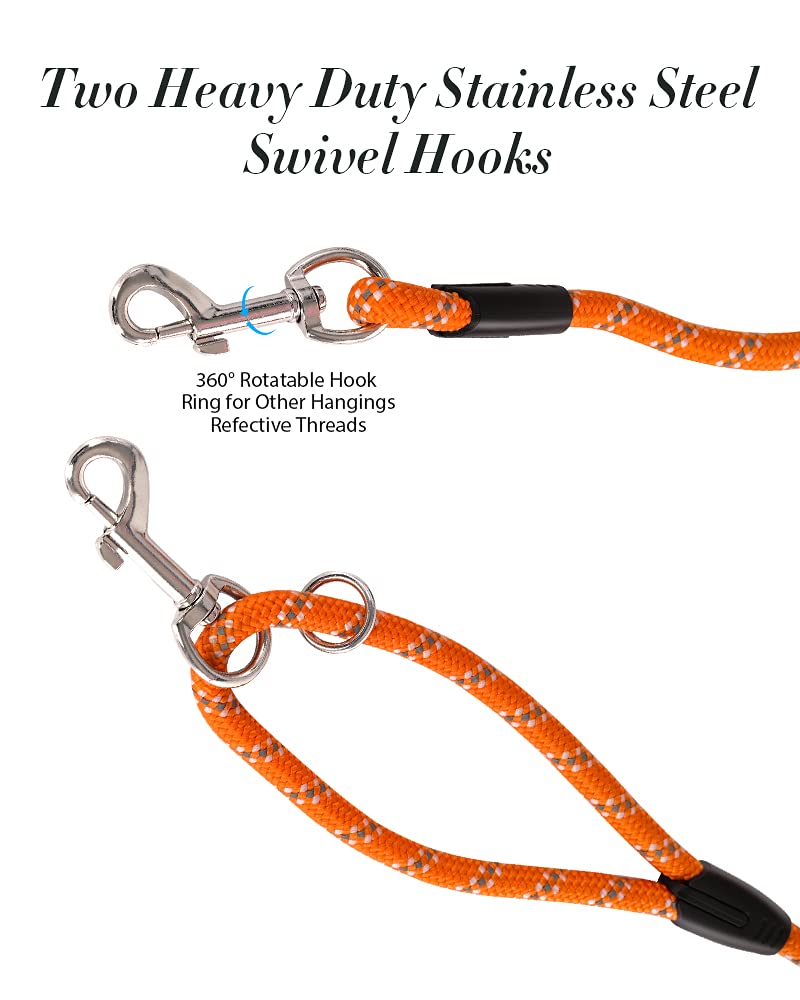 100FT Long Leashes for Dog Training, Reflective Threads Check Cord Recall Training Agility Dog Lead for Large Medium Small Dogs, Dog Tie-Out Cable Great for Playing, Camping, or Backyard